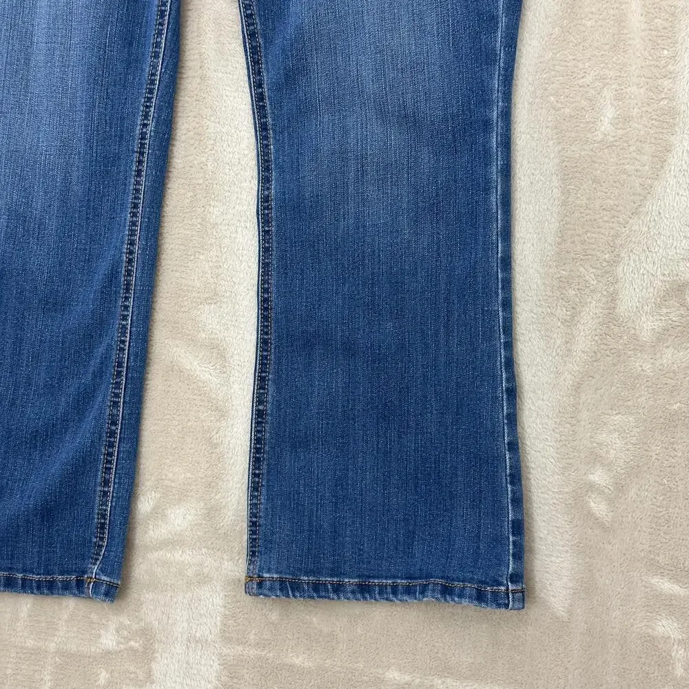 Gloria Vanderbilt Jeans Womens 12 Blue High Rise Crop Slimming Stretch Denim